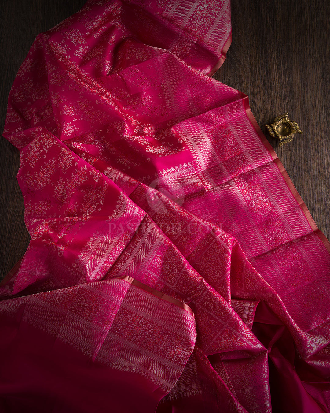 Rani Pink Meenakari Kanjivaram Silk Saree - DJ156