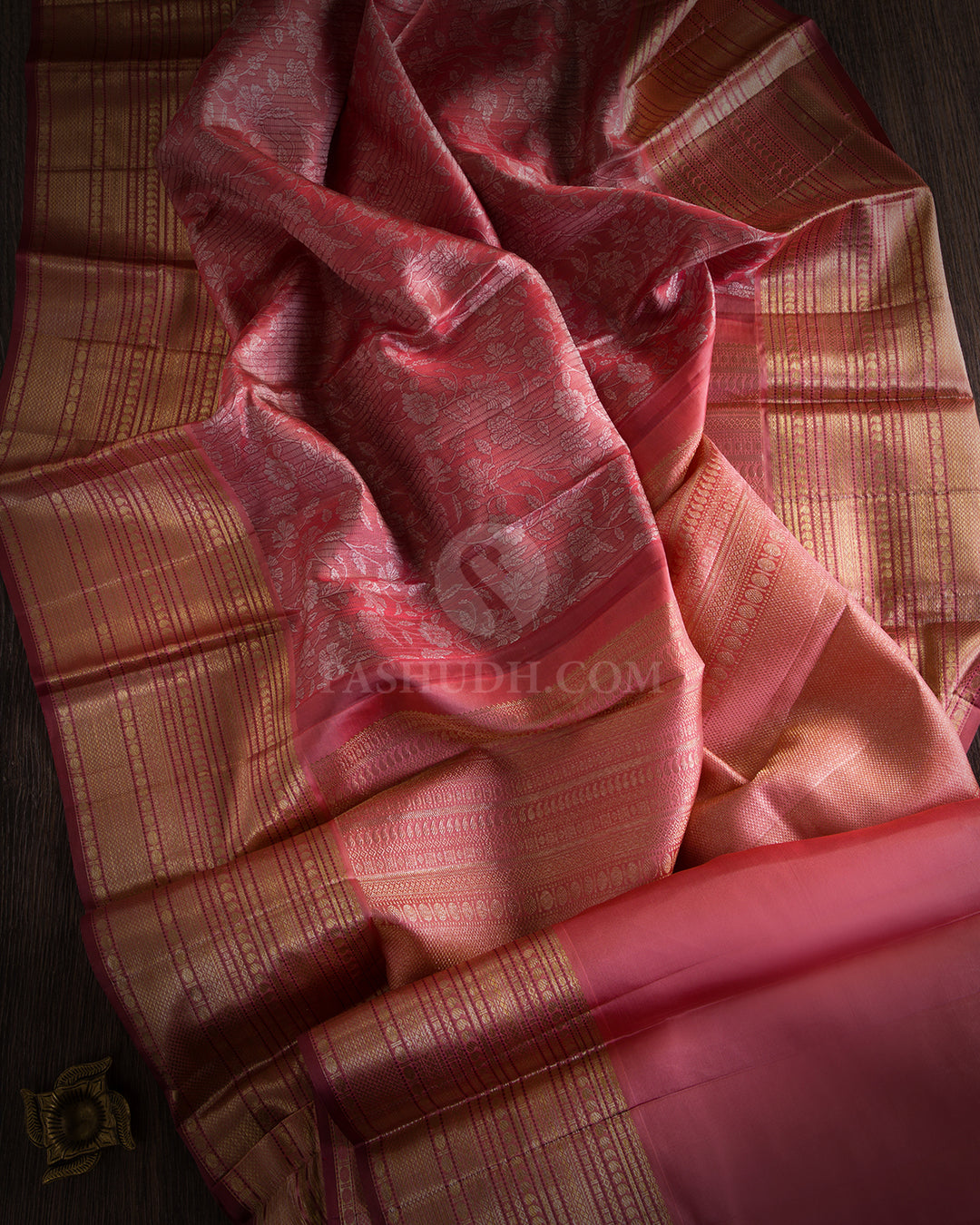 Peach Kanjivaram Silk Saree - DJ151 view 1