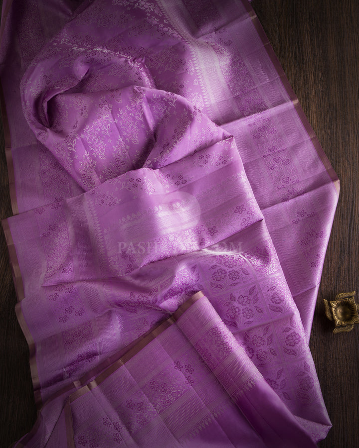 Lavender Kanjivaram Silk Saree - DJ152 - View 1