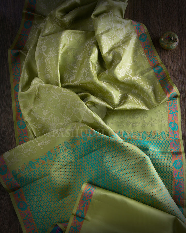Fern Green Kanjivaram Silk Saree - DJ169 - View 1