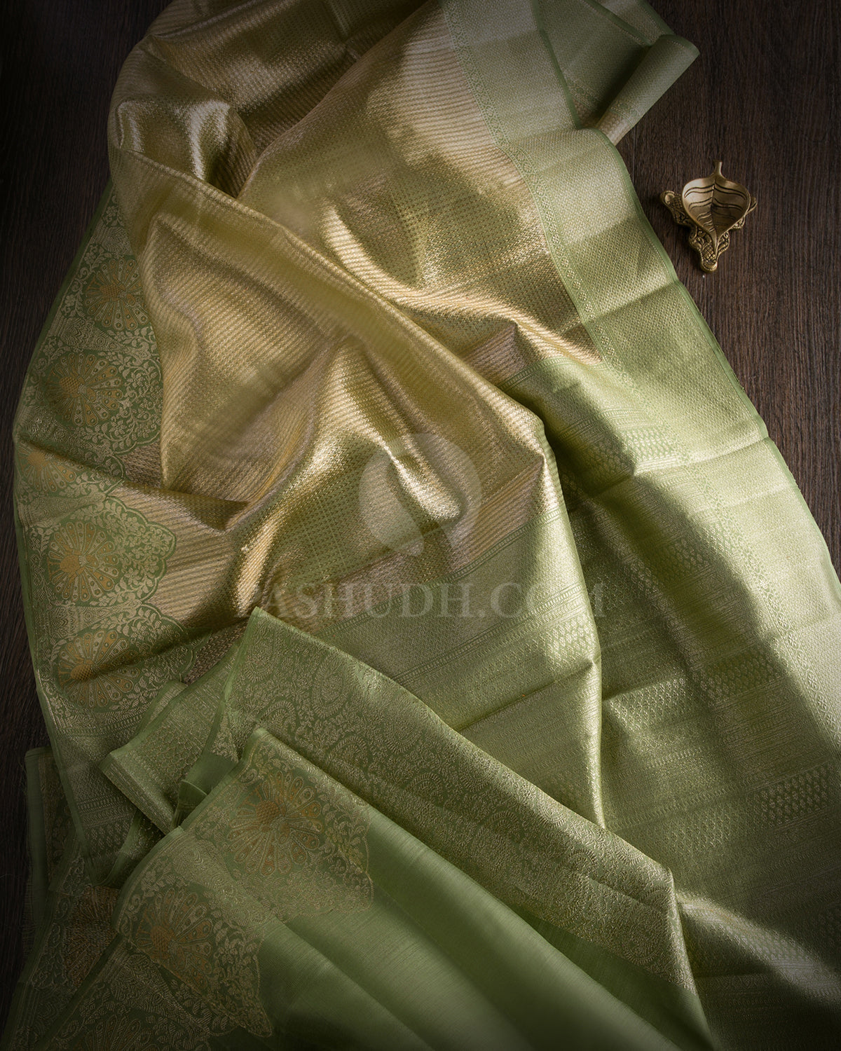 Green Pure Zari Kanjivaram Silk Saree - S692 - View 3