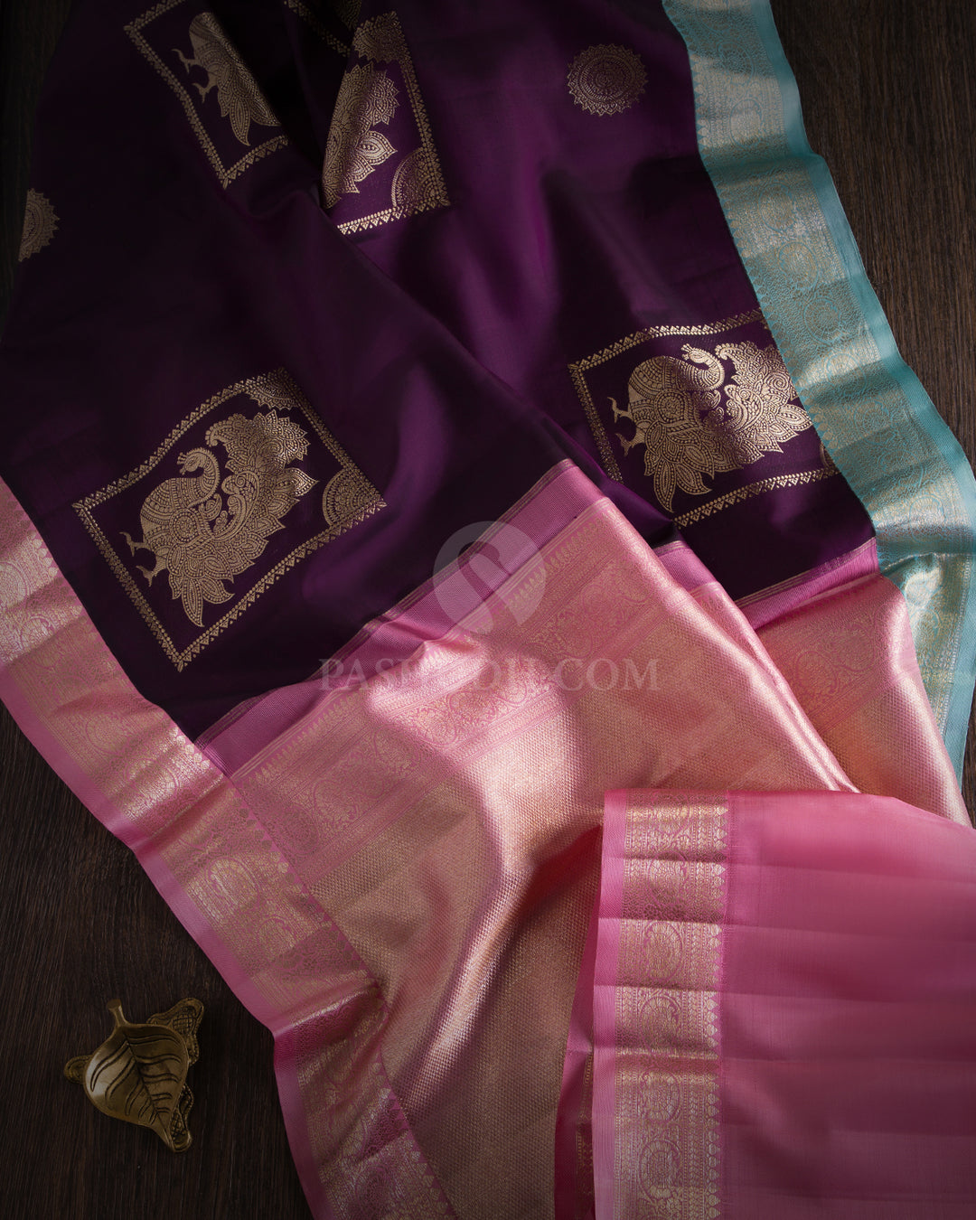 Purple Pure Zari Kanjivaram Silk Saree -  S645 - View 3