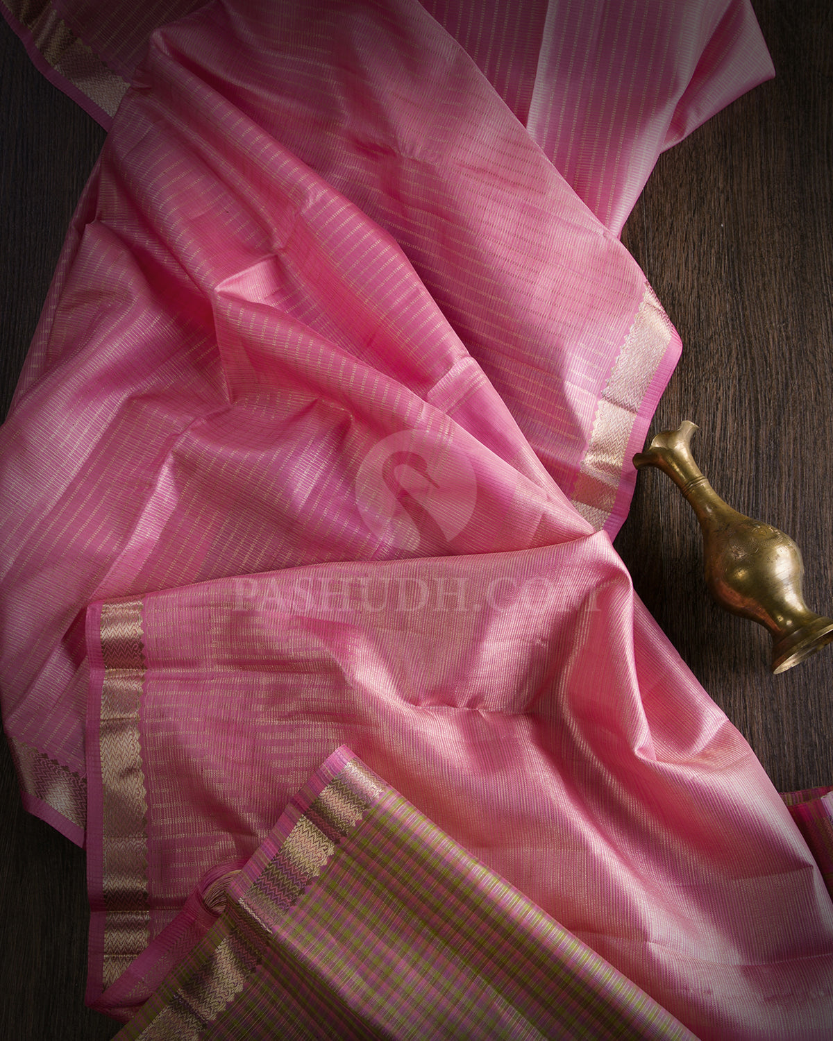Rose Pink Kanjivaram Silk Saree - S685\ - View 3