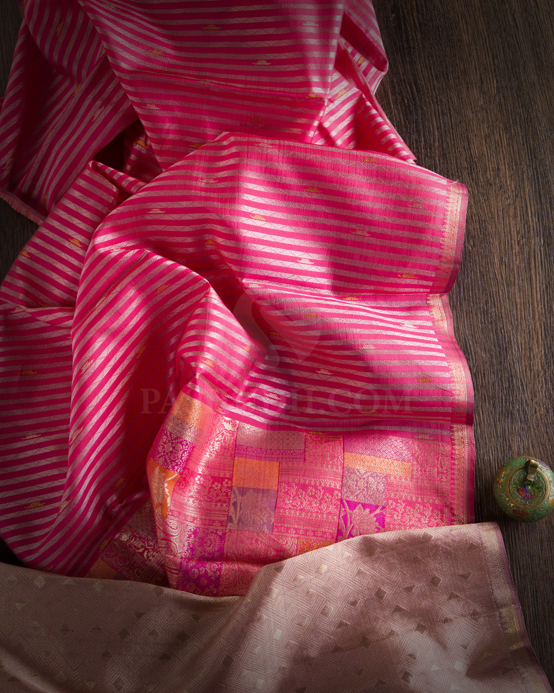 Punch Pink Kanjivaram Silk Saree - S595 - View 2