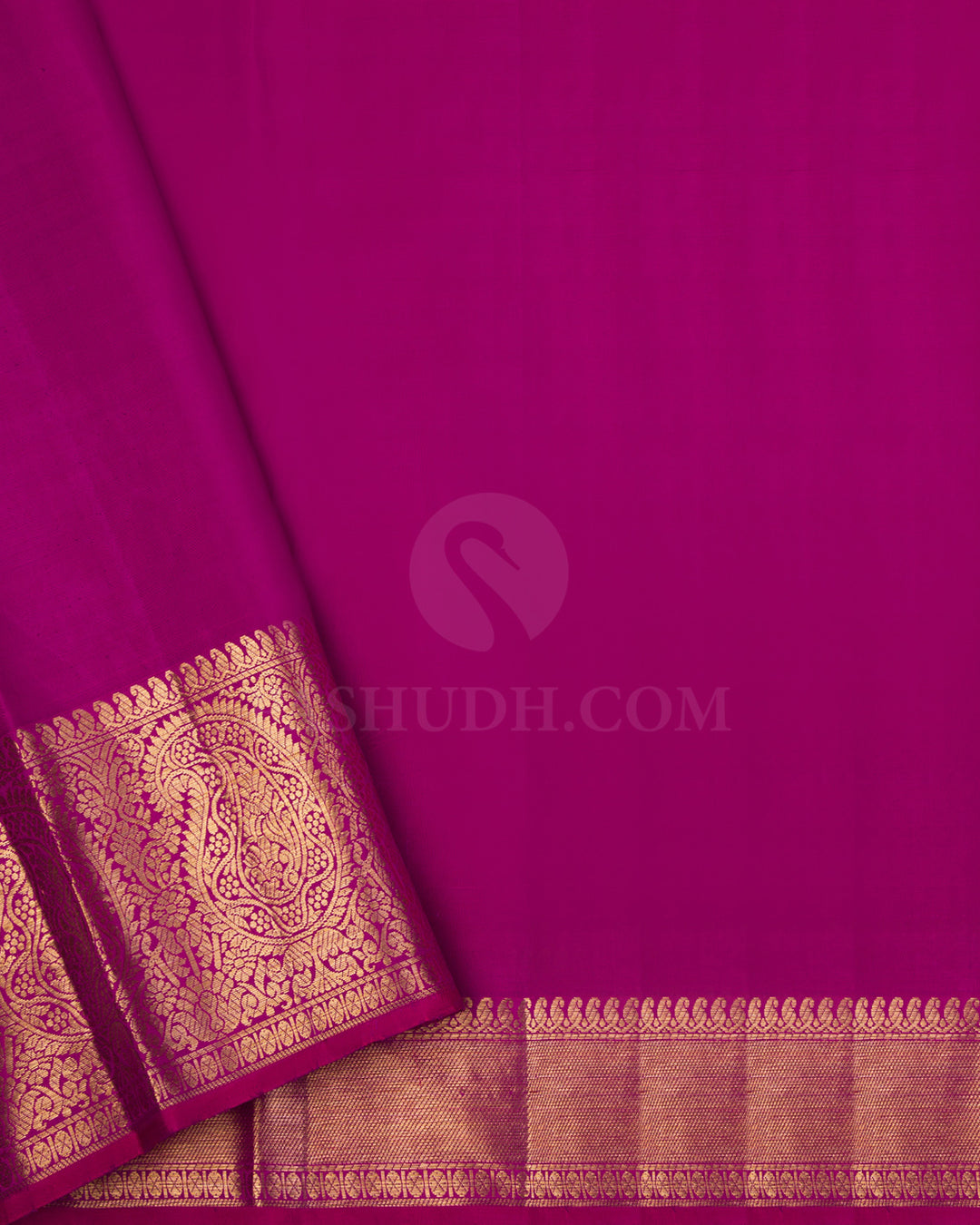 Lavender and Magenta Kanjivaram Silk Saree - S597 -View 4