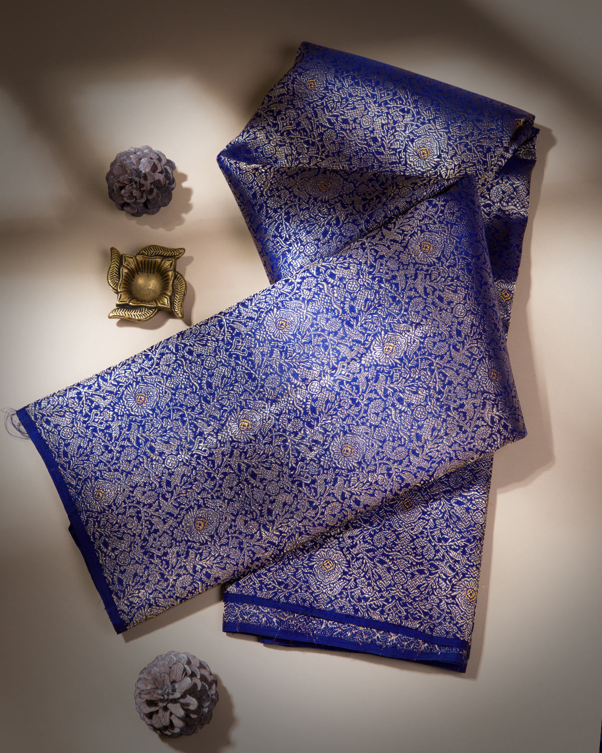 Royal Blue Kanjivaram Silk Saree - S584 - View 1